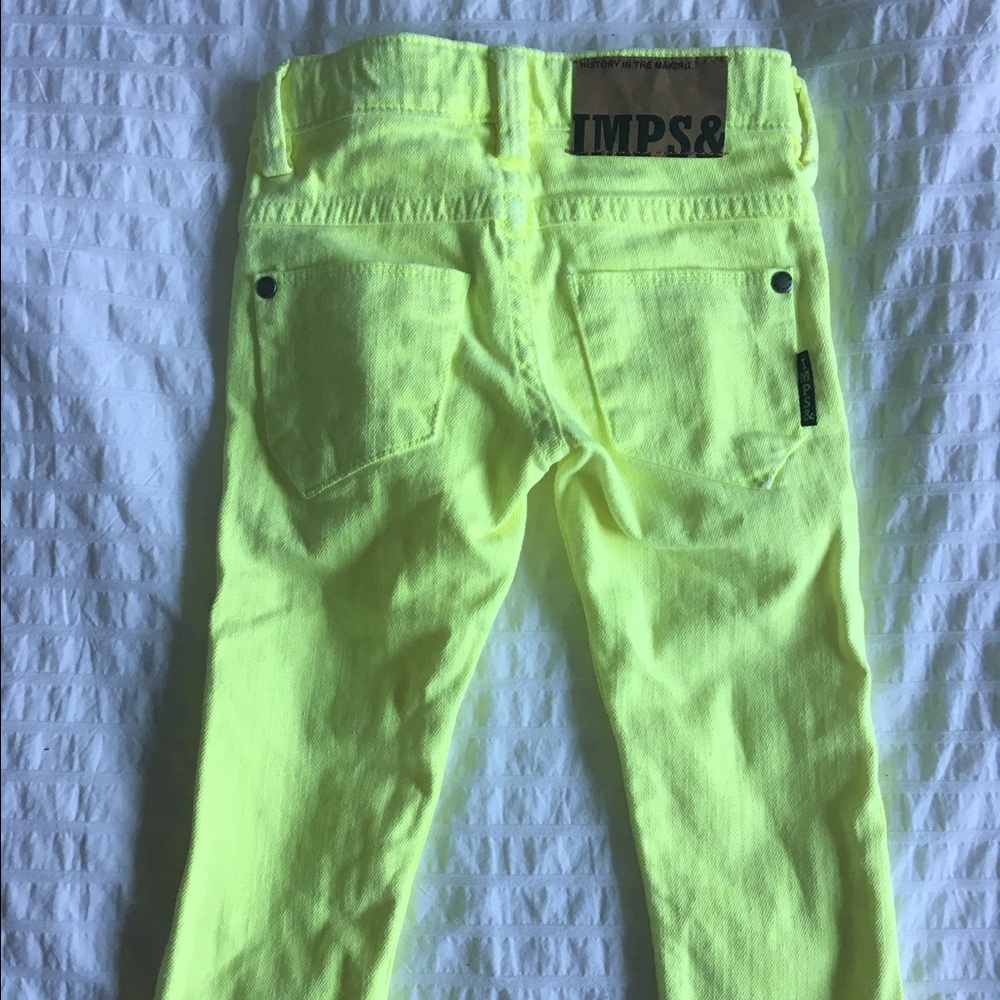 New European brand Imps&elfs neon yellow jeans
