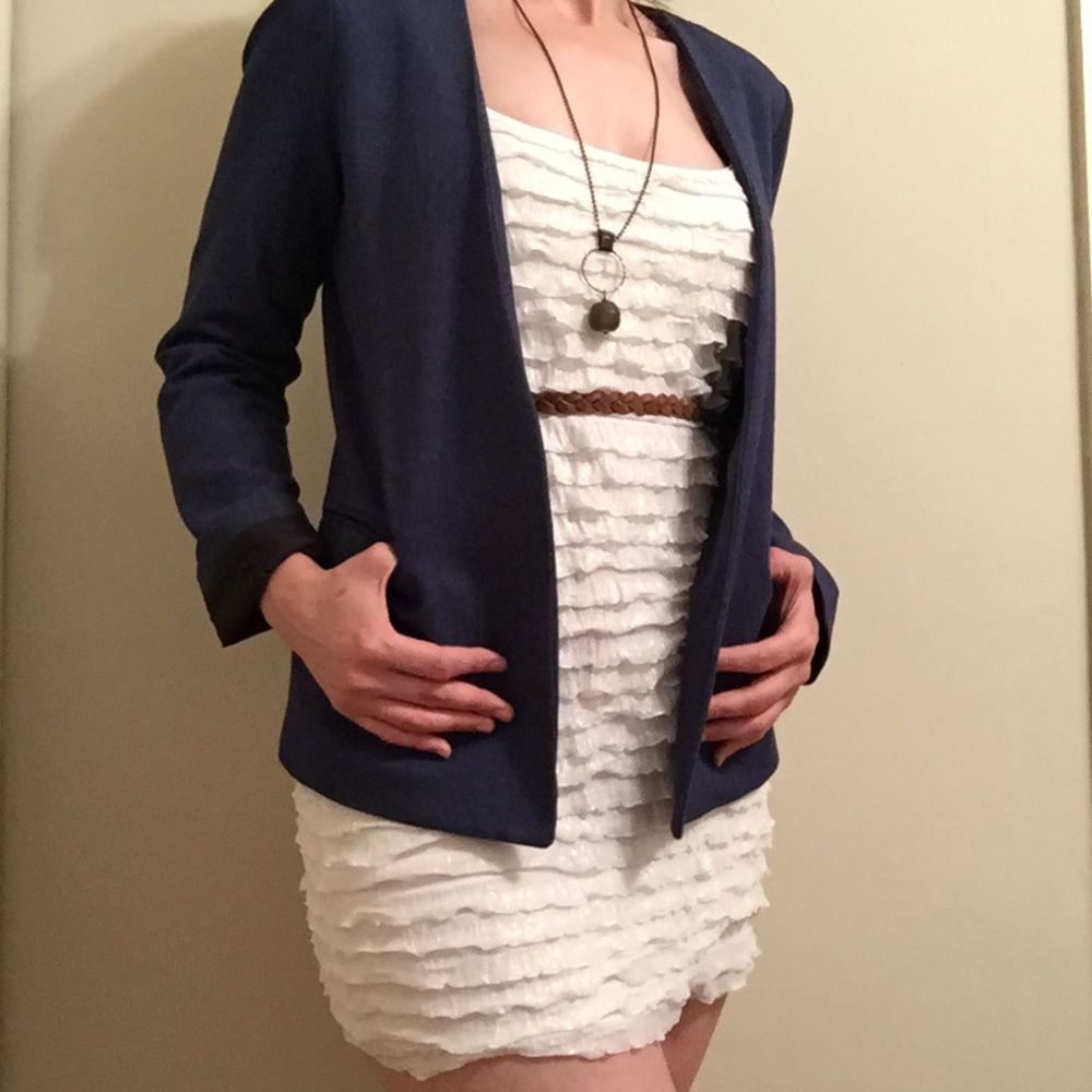 SALE!! Free People Ruffle Slip Dress Ivory w/ Gold