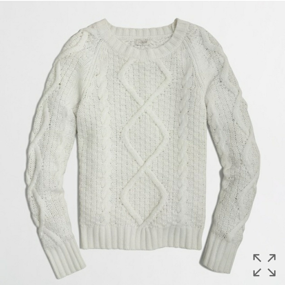 J Crew Factory Cable Knit Sweater Gem