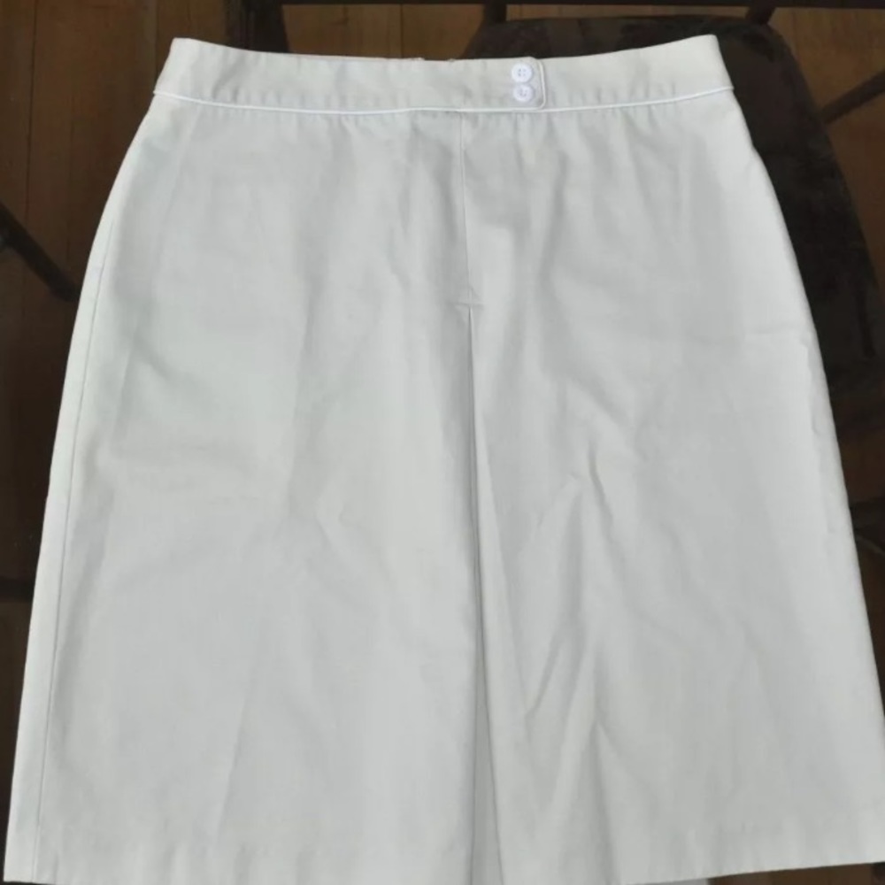 Land's End Pencil Knee Length Beige Skort Skirt