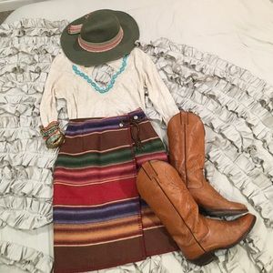 RARE Vintage Ralph Lauren Serapé Wrap Skirt