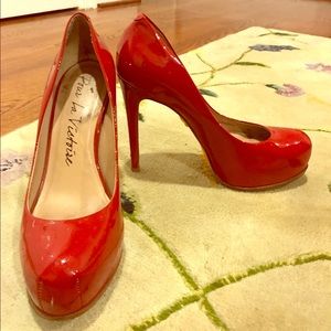 Patent Red Pumps