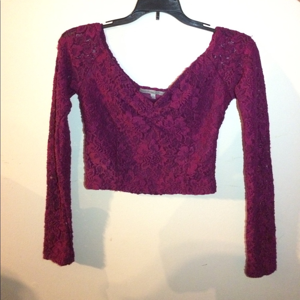 long sleeve crop top