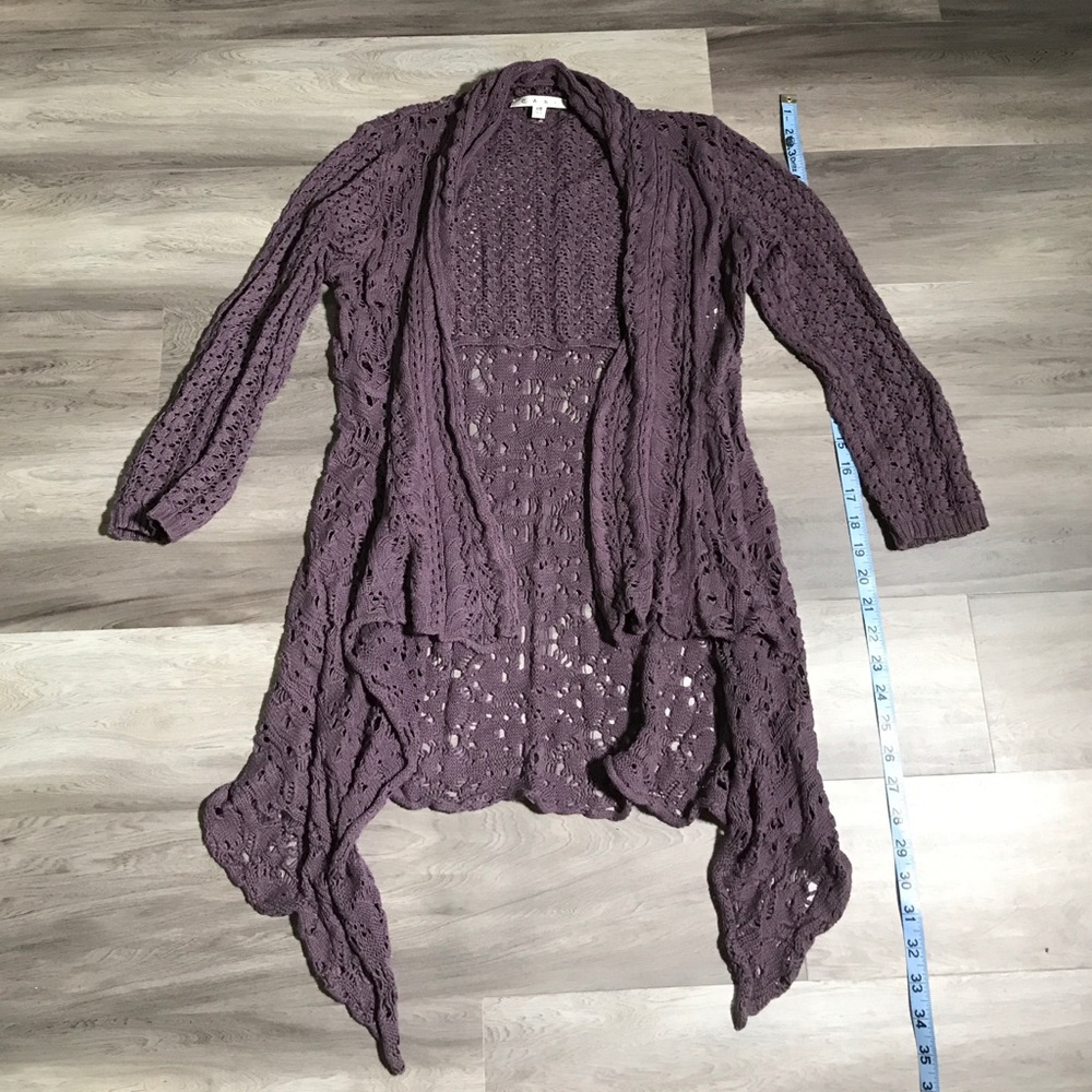 CAbi Purple Knit Cardigan XS