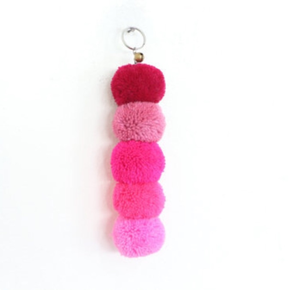 🍍 Colorful Pom Pom Keychains (2 for $13)