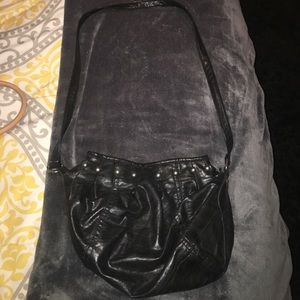 Plain Black Leather Cross Body