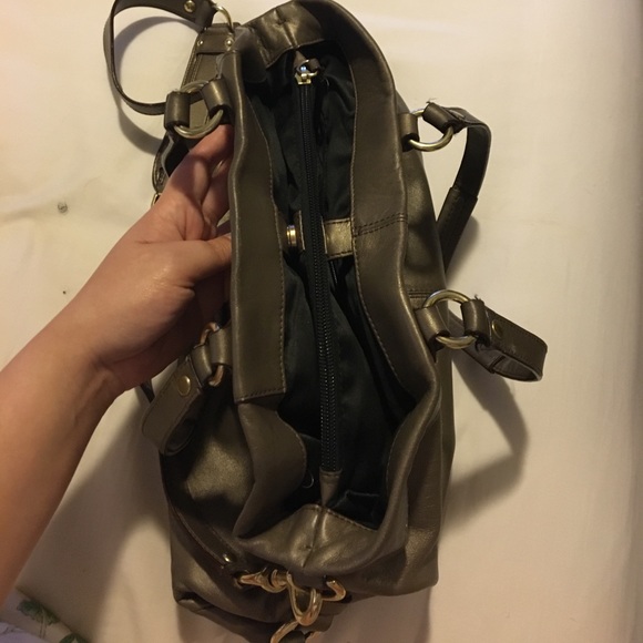 Authentic COACH bronze leather satchel π - Picture 4 of 8