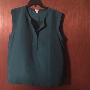 NWT J. Crew Jade colored sleeveless blouse