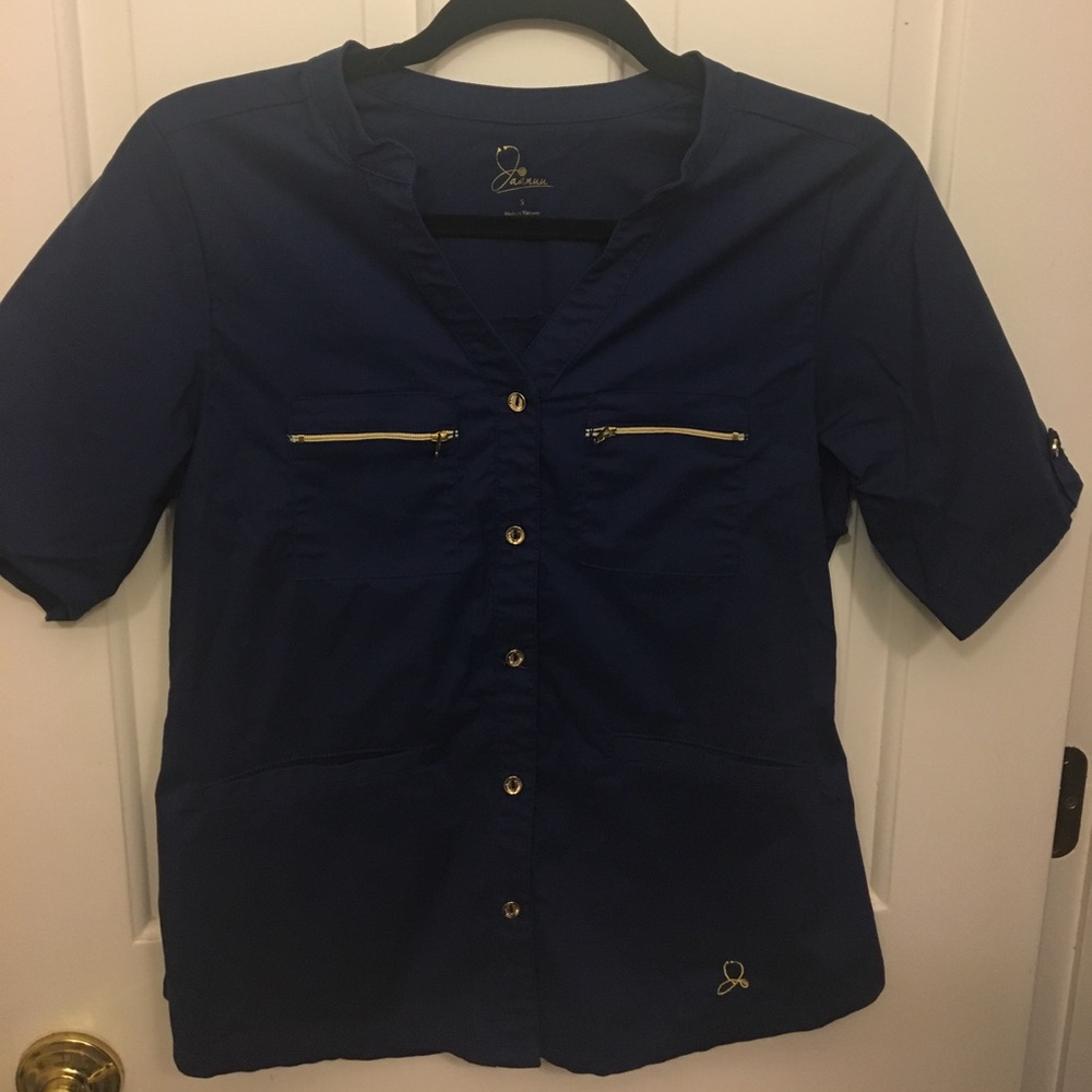 Navy Blue scrub top