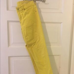 Yellow jean legging
