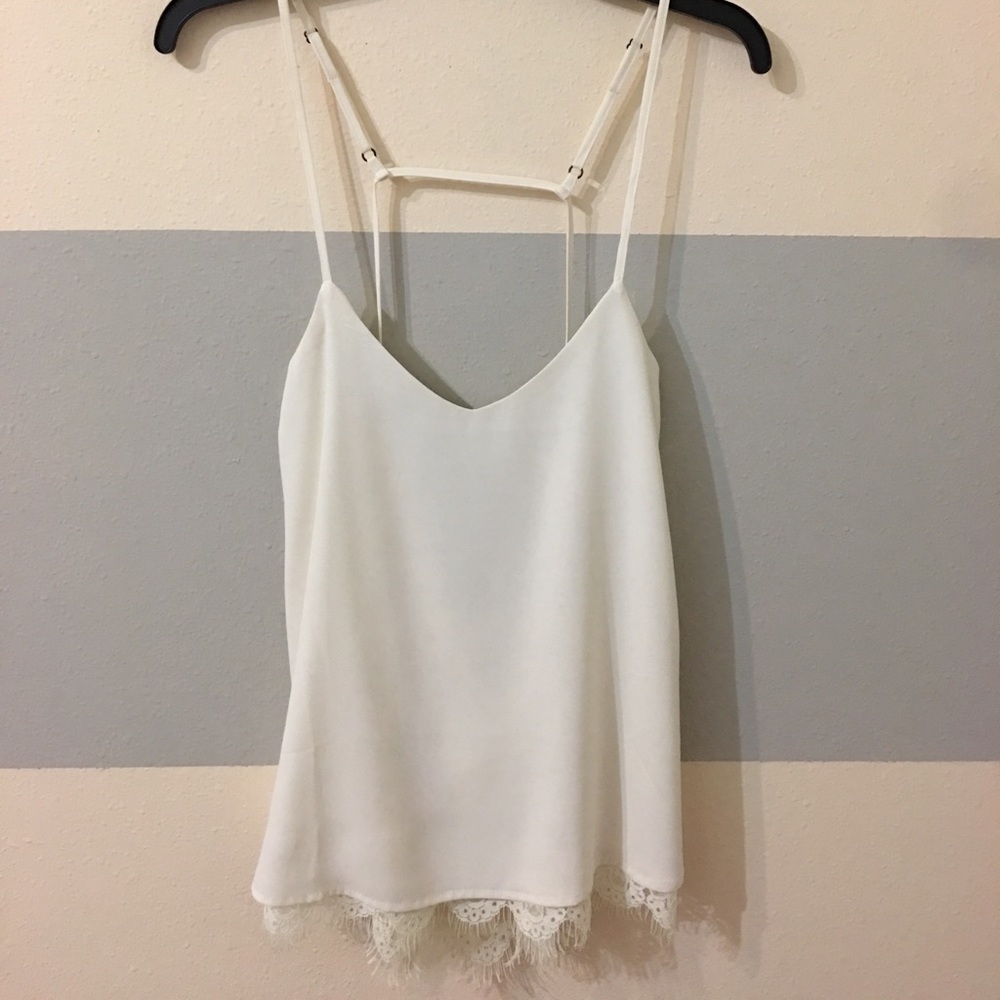 Ivory lace tank