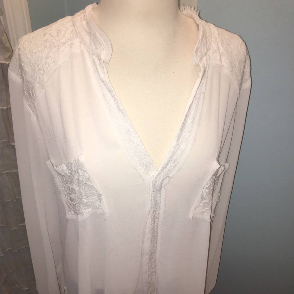 TORRID Cream Lace Blouse