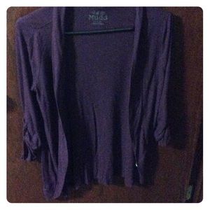 Purple cardigan