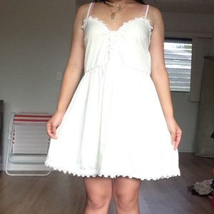 Boohoo Babydoll Sweetheart Neckline Dress (size 6)