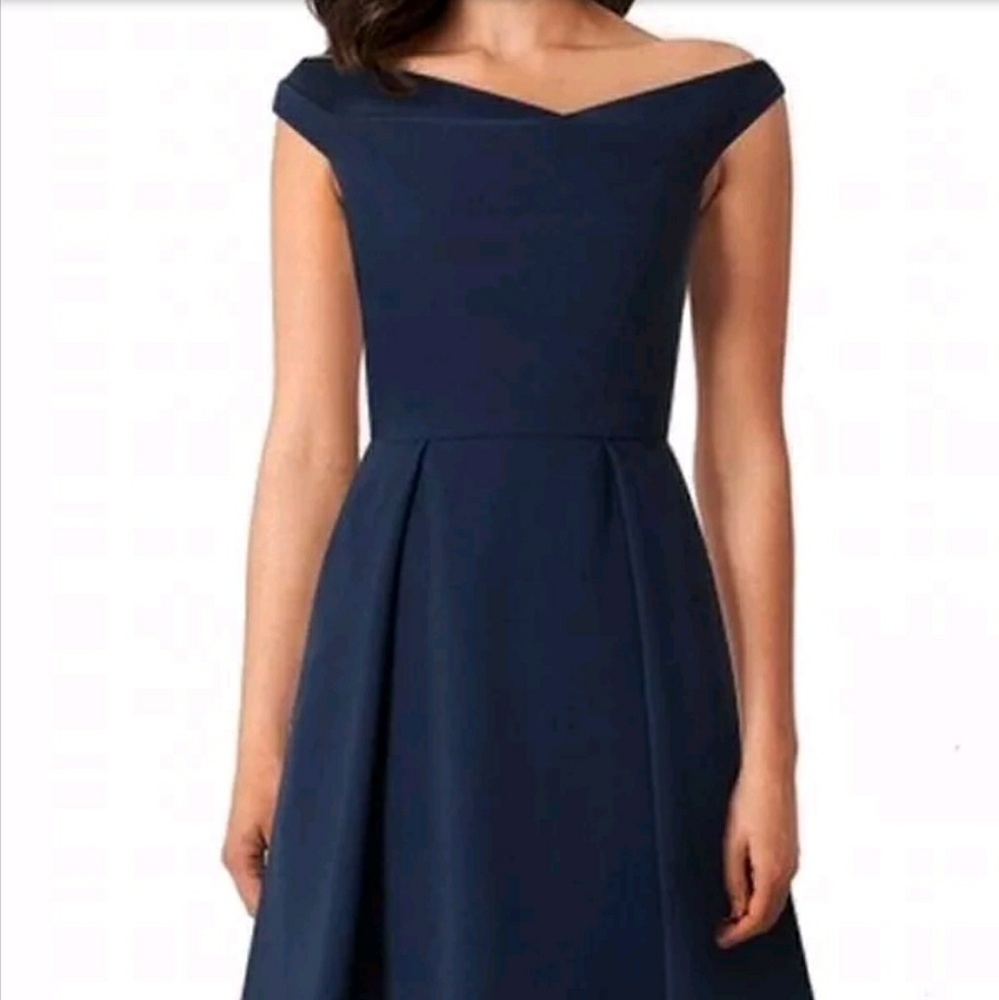 Black Halo Sierra Off the Shoulder Mini Dress