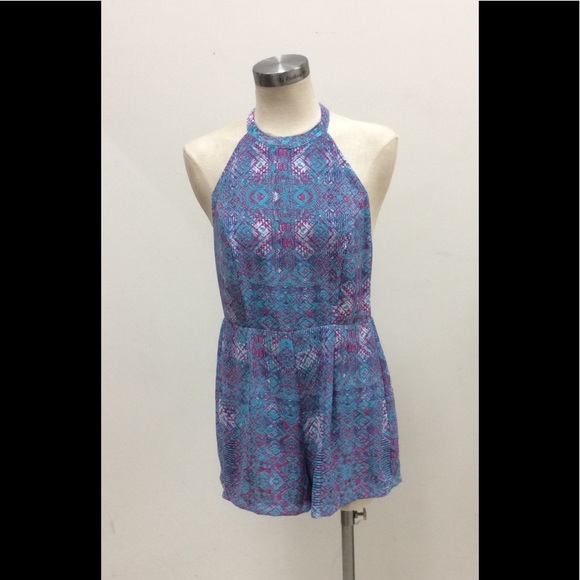 Forever 21 geometric halter romper - Picture 1 of 4