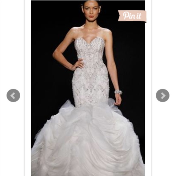 Lazaro 3400 Designer fit and flare bridal gown - Picture 1 of 8