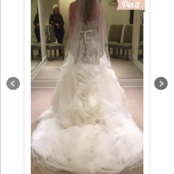 Lazaro 3400 Designer fit and flare bridal gown - Picture 2 of 8