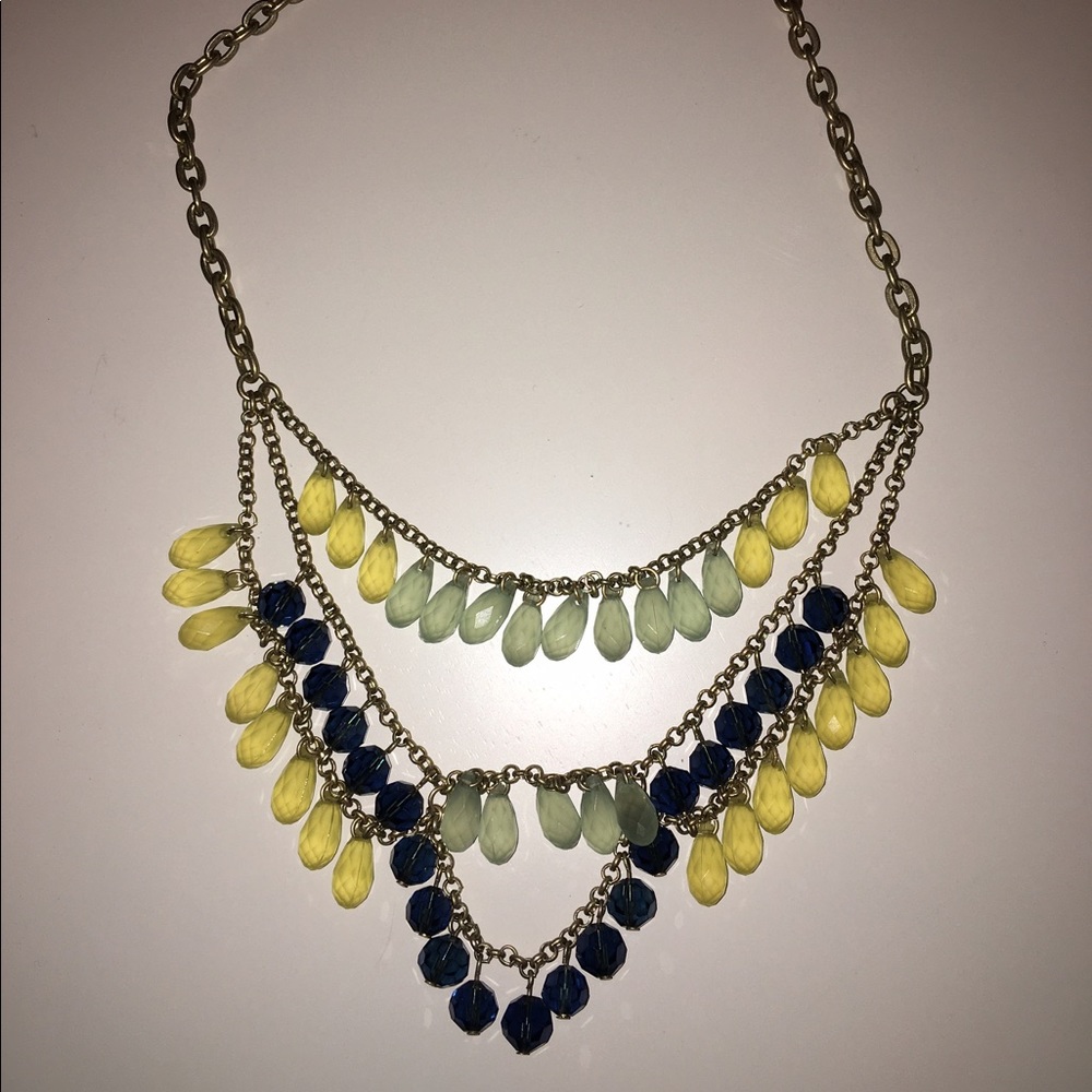 Multi-colored Lia Sophia gold necklace