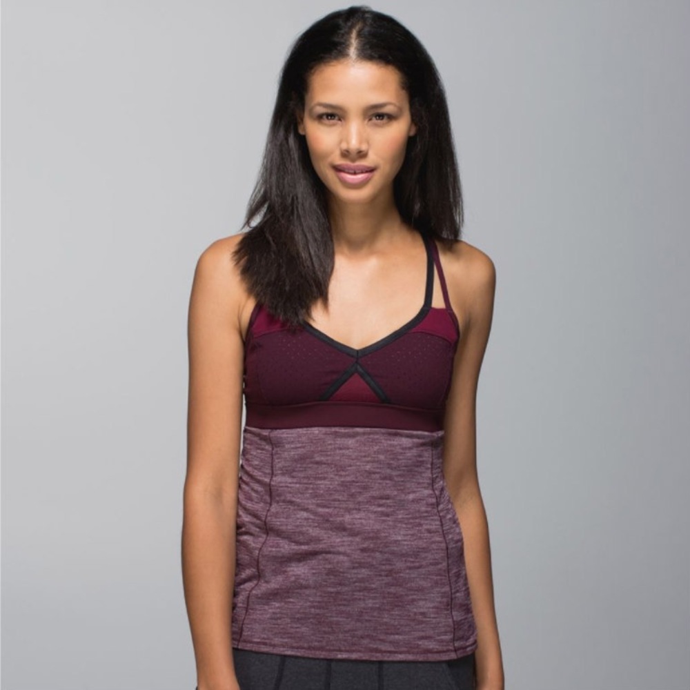🍋Lululemon Breathe In Tank - bordeaux / rust