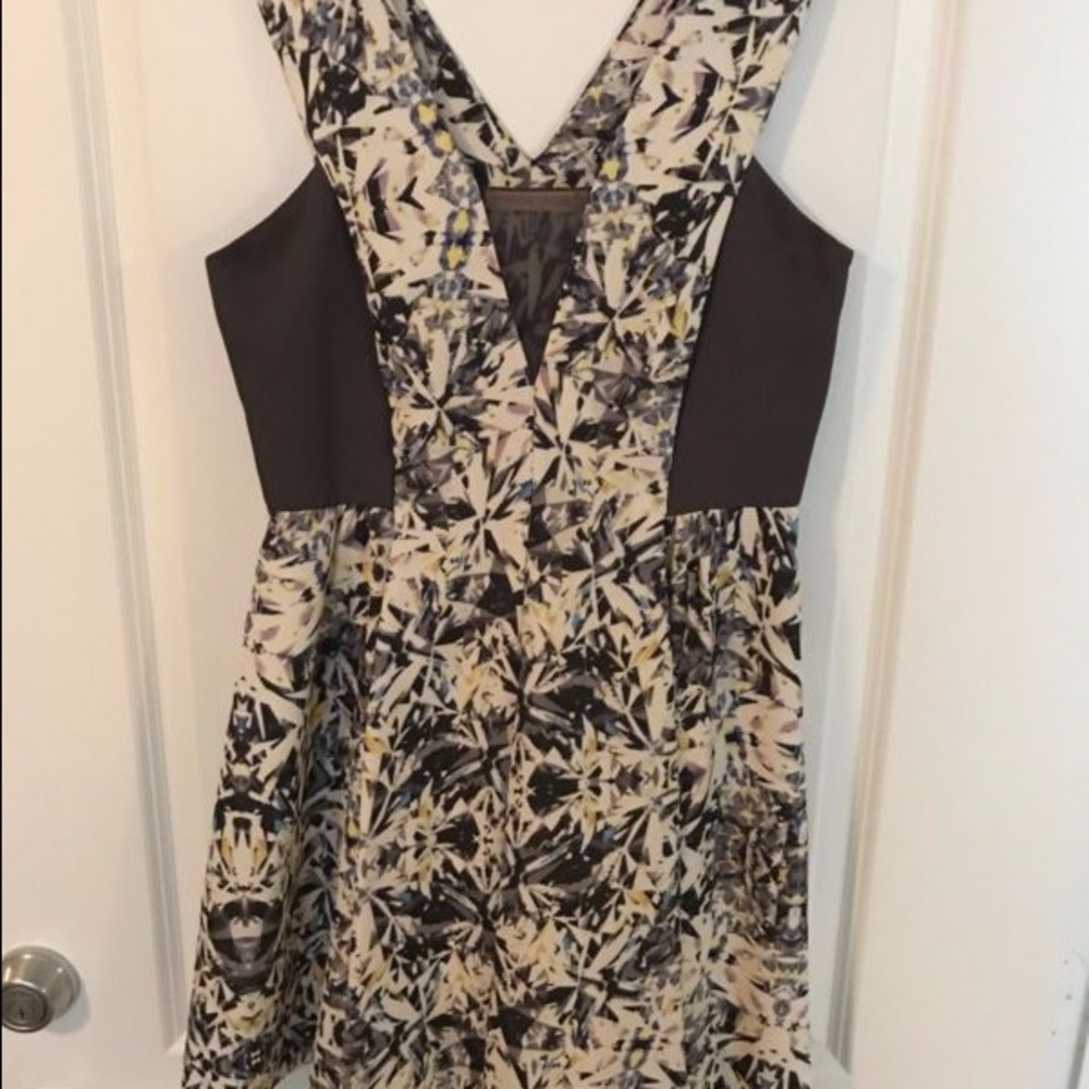 Rebecca Taylor Silk Double V Dress - Geo Floral