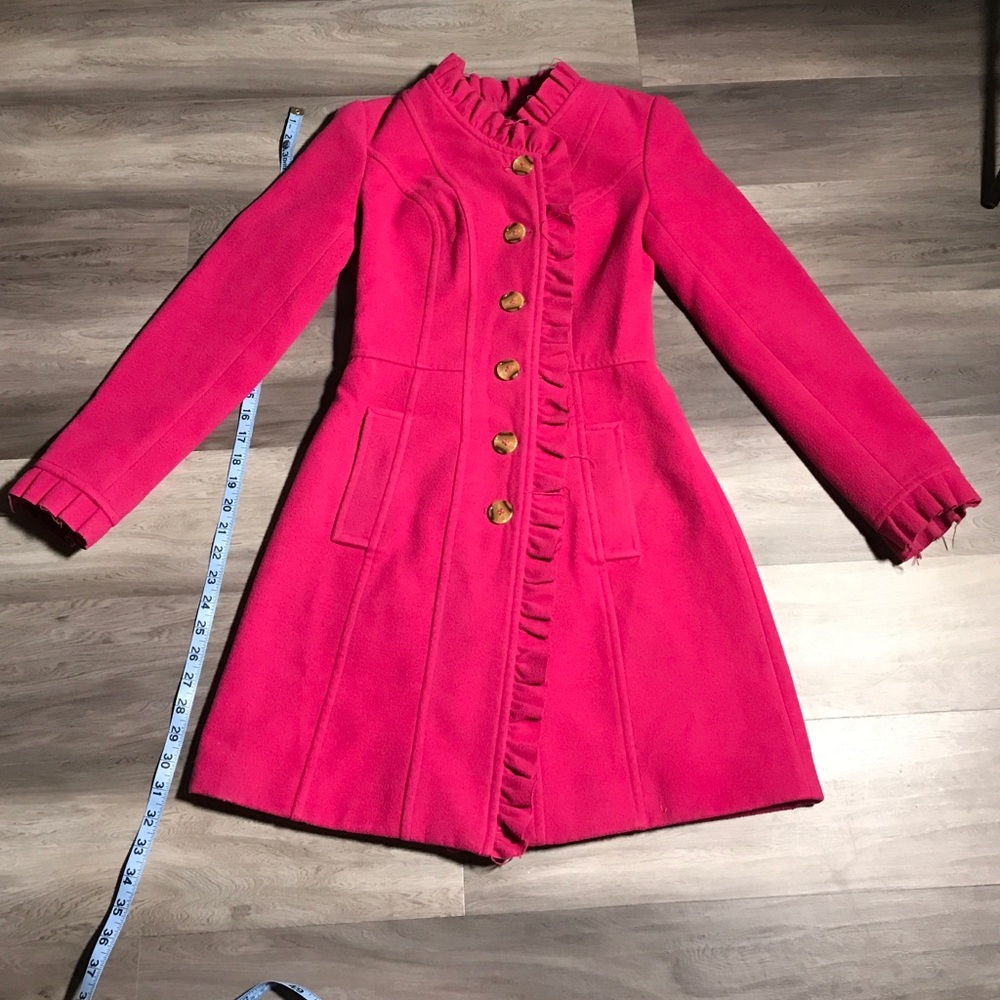 The Cue Fuschia Fashion Wool Coat XS