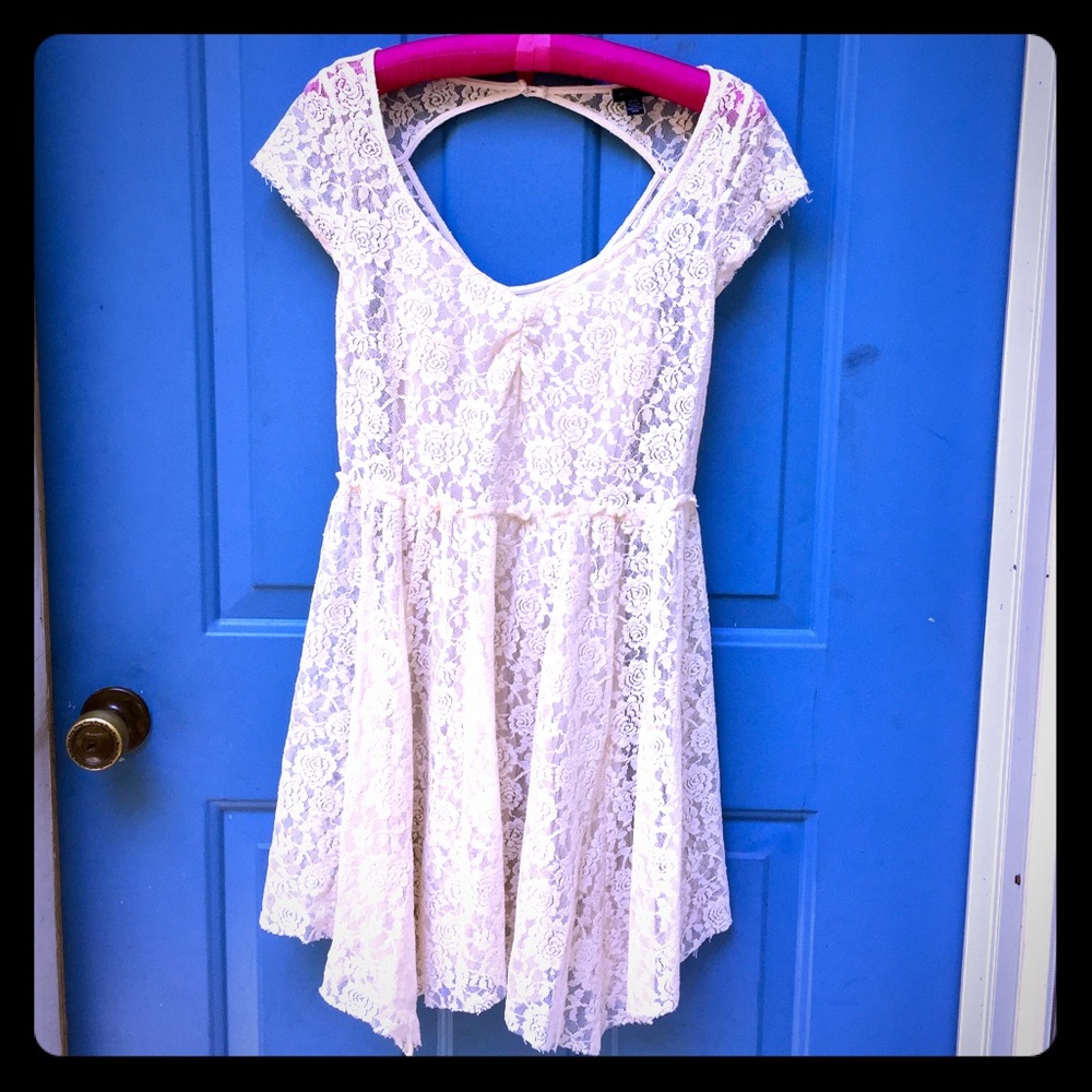 AEO Cream Lace Dress