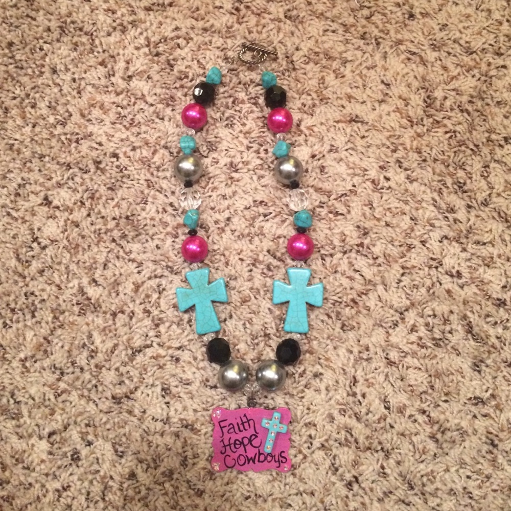 Faith, Hope, Cowboys, Turquoise Necklace