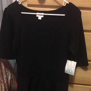 Solid Black LuLaRoe Nicole Dress