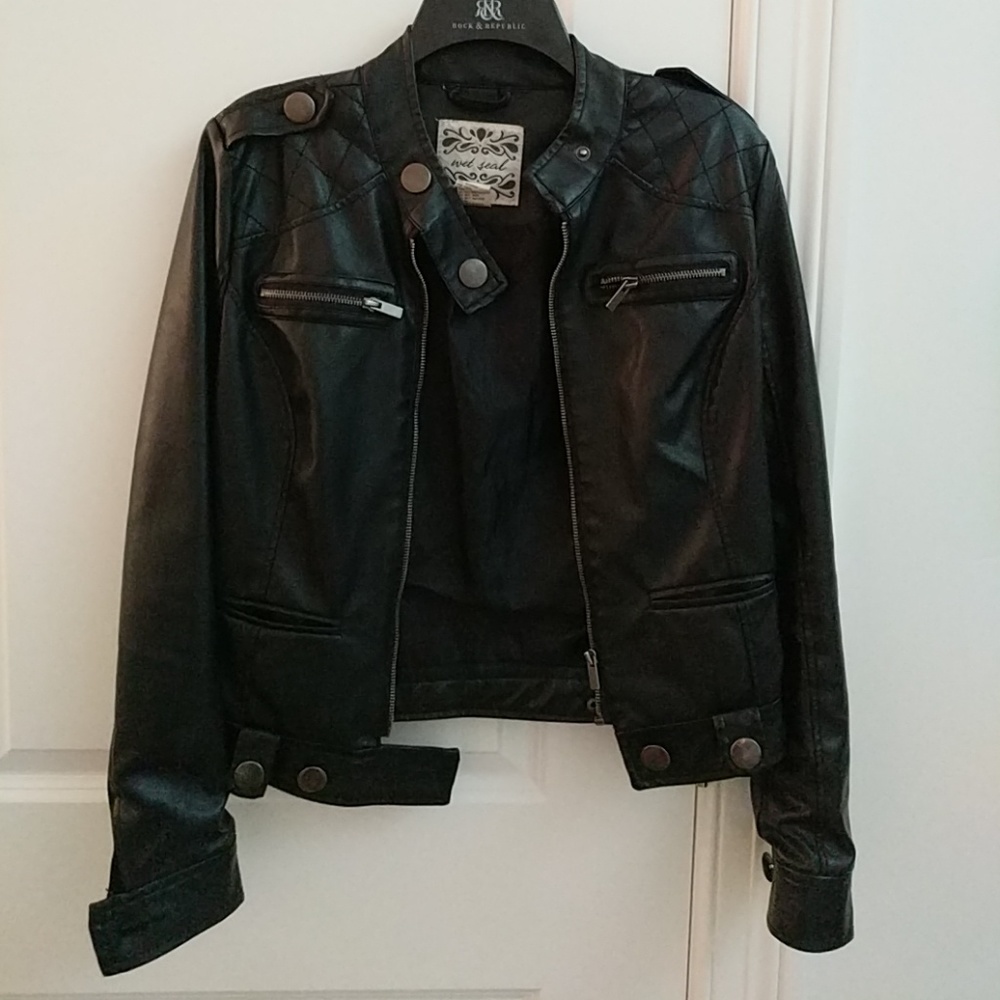 Black biker jacket