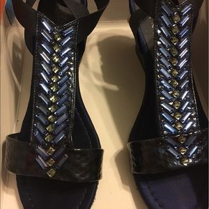 New York Transit Elastic Smooth wedge heels