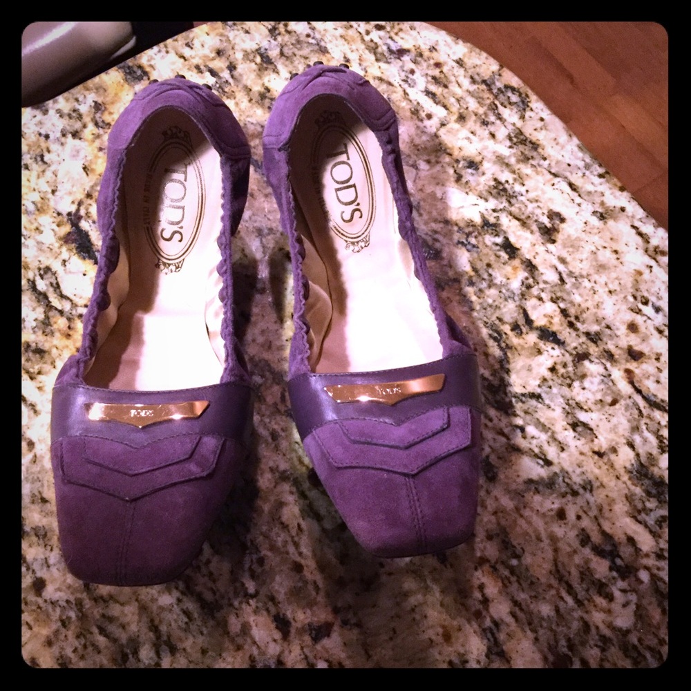 TOD's  suede flats- size 10