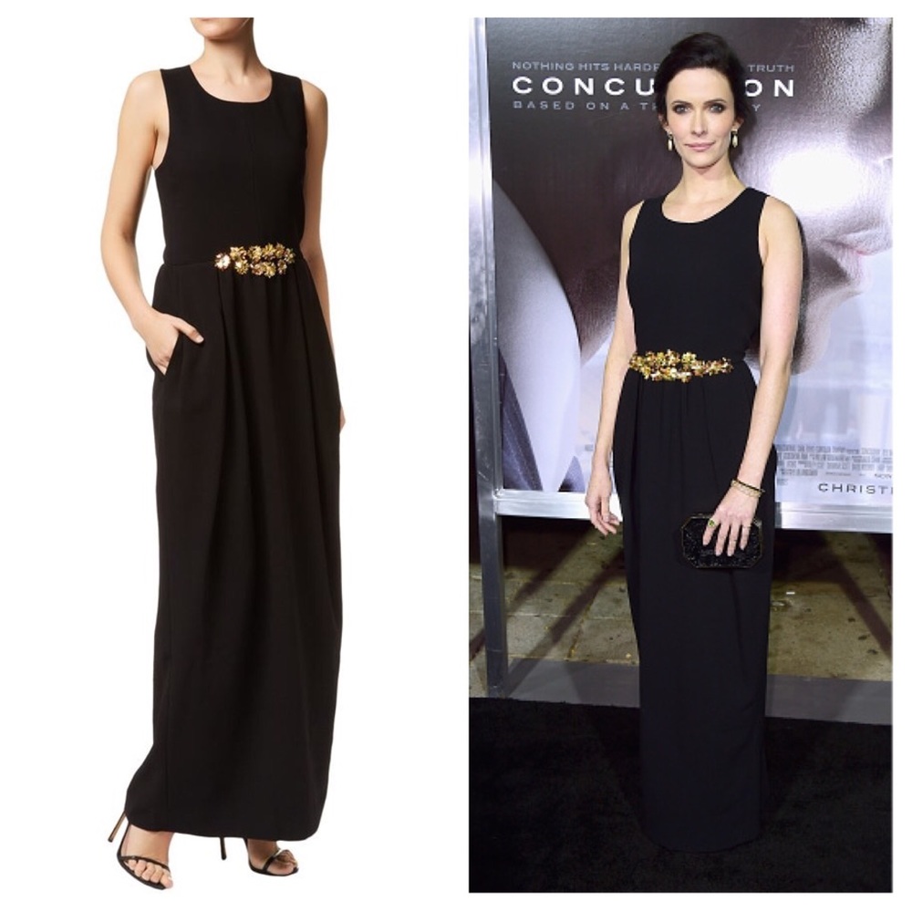 SOLD ❤️ tory burch // criss cross embellished gown - Picture 5 of 7