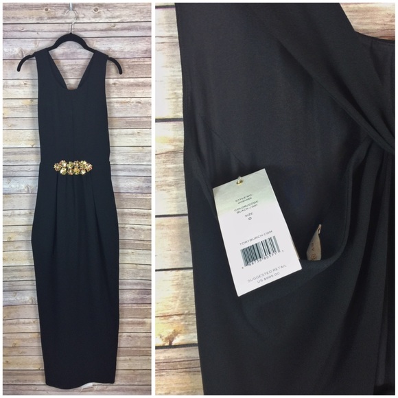 SOLD ❤️ tory burch // criss cross embellished gown - Picture 3 of 7