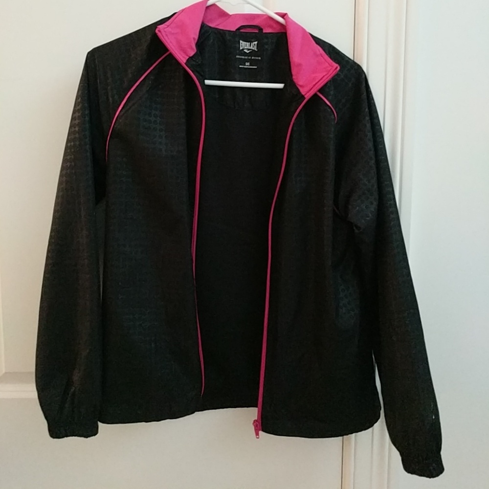Black windbreaker