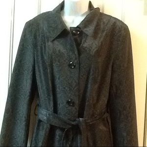 Trench Coat Style Raincoat Women's Black Gray