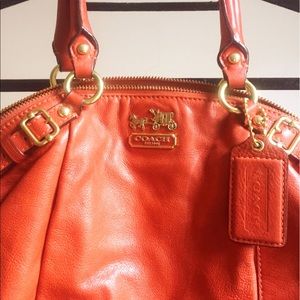 Coach 'Madison Lindsey' Orange Satchel