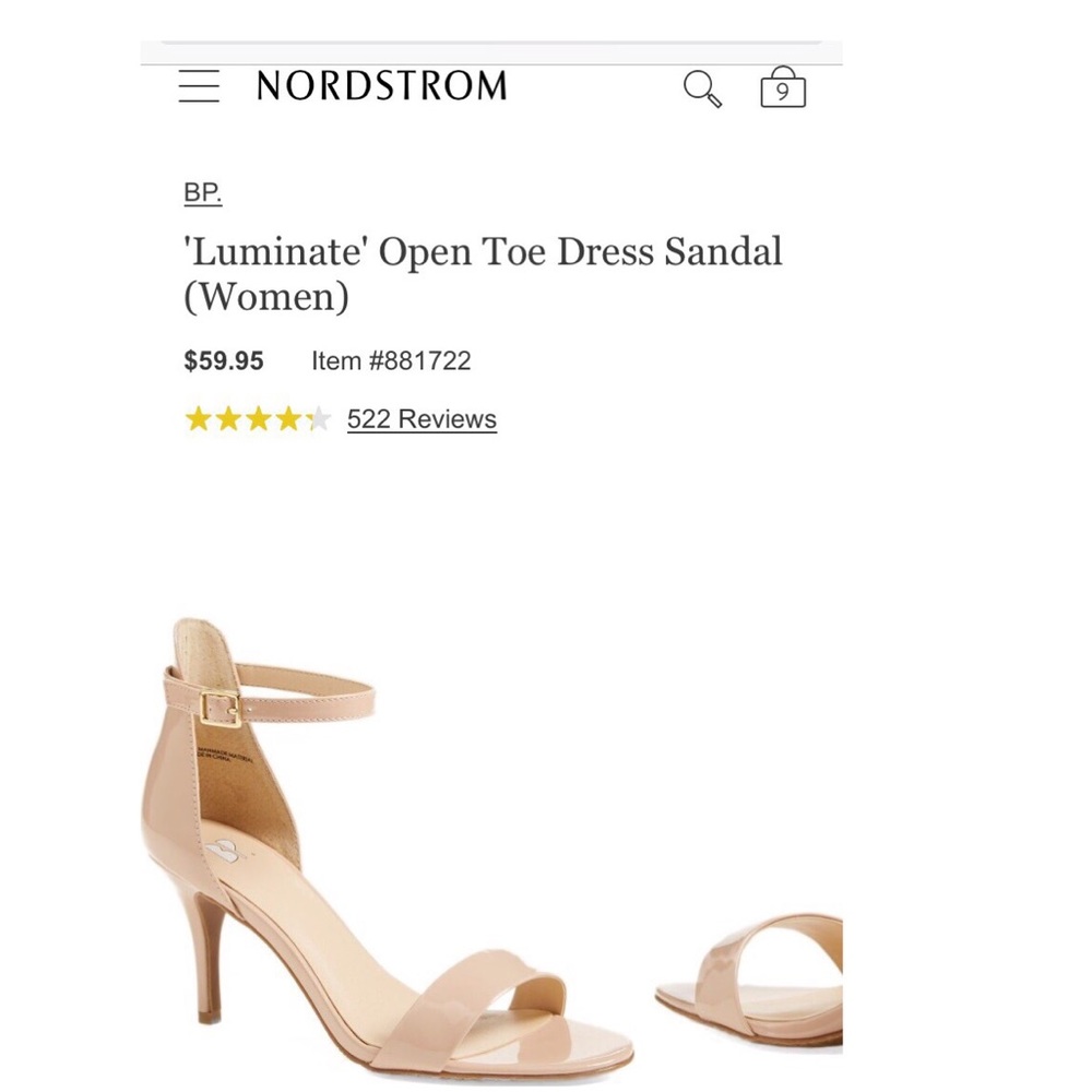 B.P. Nude Ankle Strap Heel