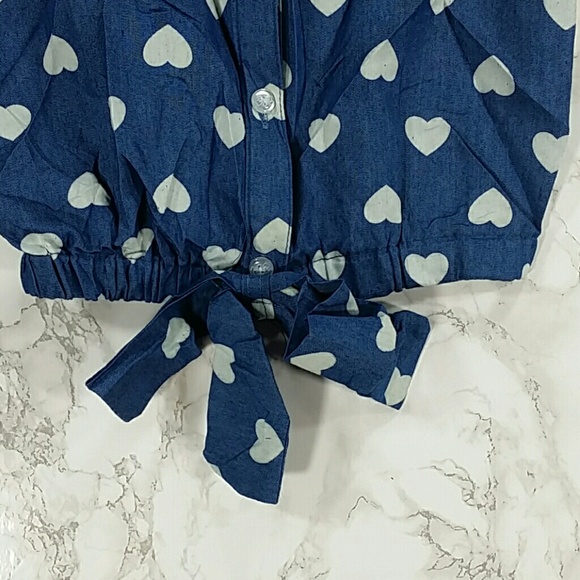 SALE***Chambray Hearts buttons Shirt. Kids   :) - Picture 4 of 6