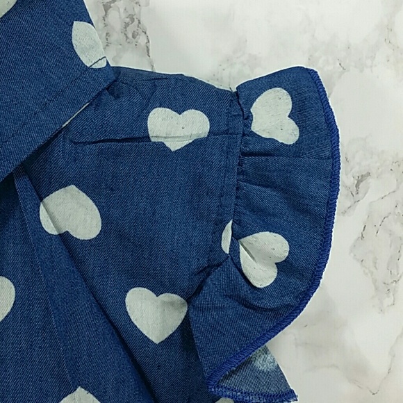 SALE***Chambray Hearts buttons Shirt. Kids   :) - Picture 6 of 6