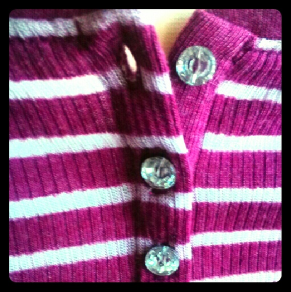 Juicy Couture Tops - SOLDJuicy Couture Striped Purple Long Sleeve Shirt