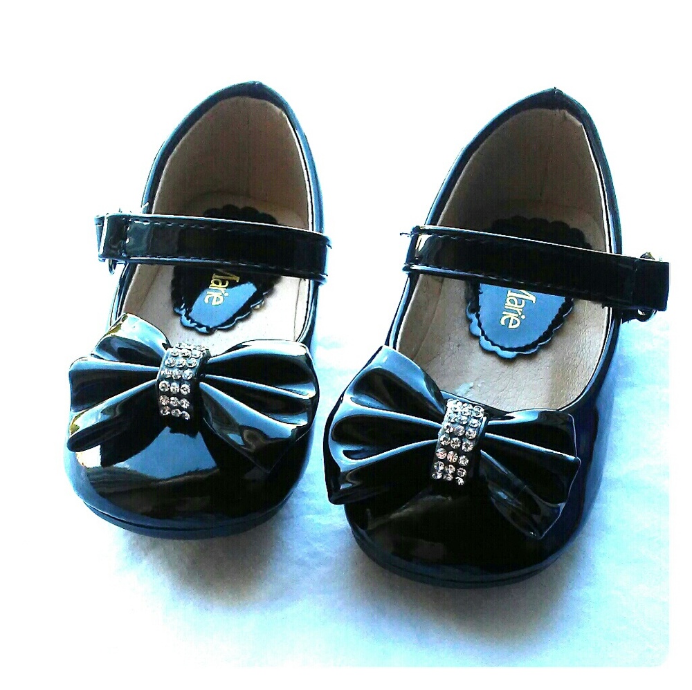 Bella Marie Bow Mary Jane Toddler Girl Flats
