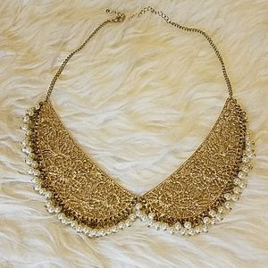 Gold & Pearl Statement Necklace