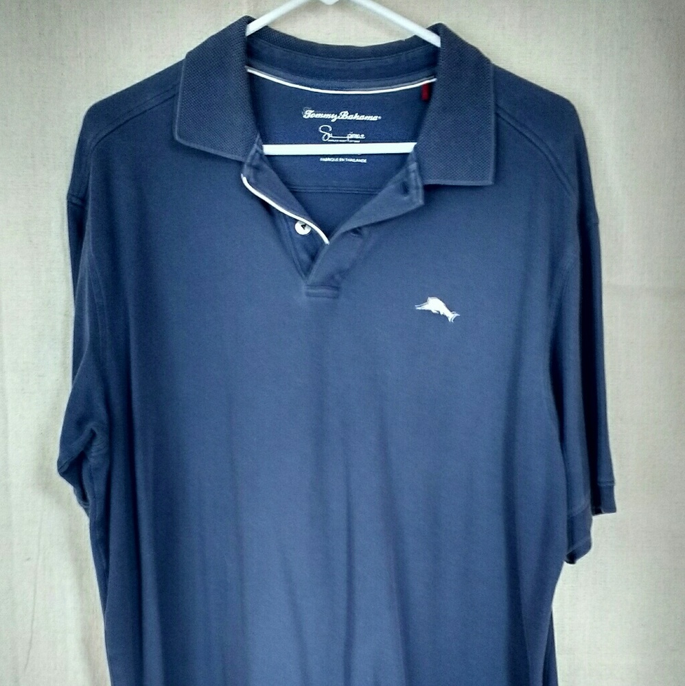 EUC Tommy Bahama Pima Cotton Polo - Navy