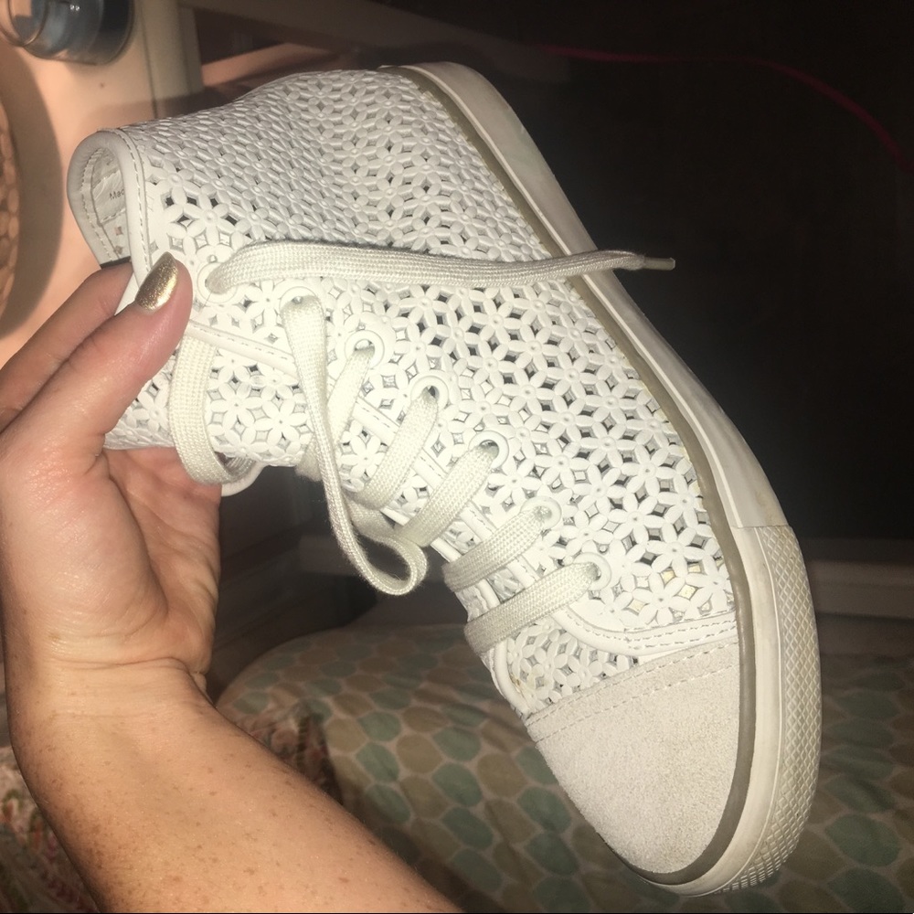 tory burch white cutout high tops