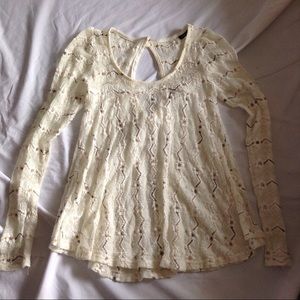 Sheer Floral Babydoll Top Keyhole back (small)