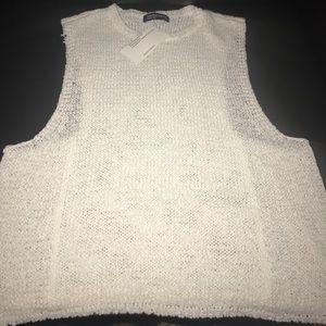 White Sleeveless Shirt