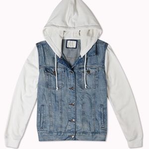 Hooded jean vest