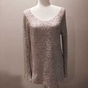 'HINGE' LONG SCOOP NECK SWEATER