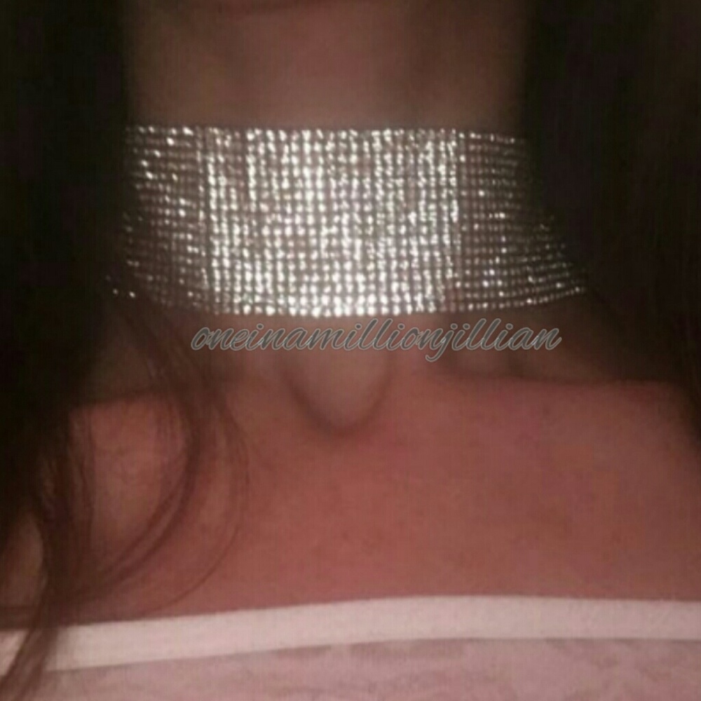 Sparkling Rhinestone Choker Necklace - Picture 1 of 5
